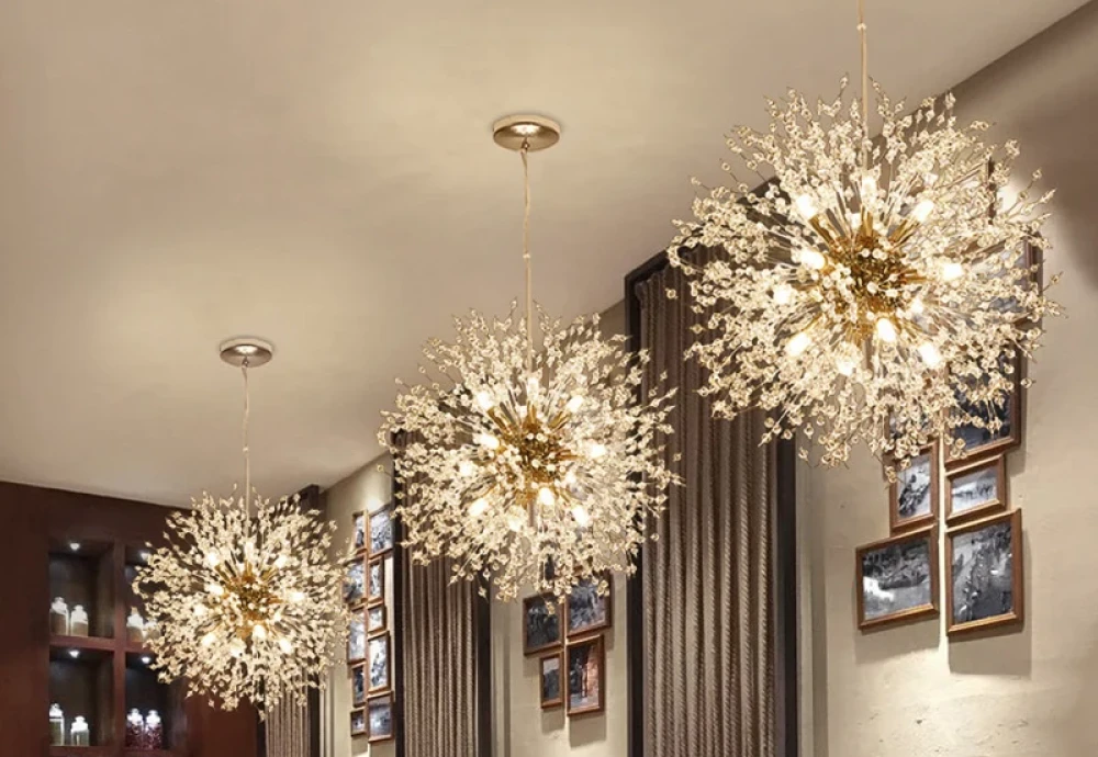 round modern crystal chandelier